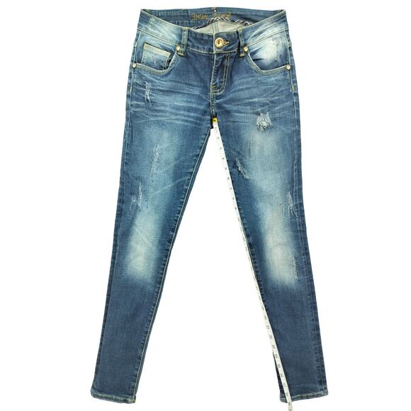 Ruba Cuori Faded Women's Jeans Size S Pistol leg Denim light Blue - Picture 4 of 11